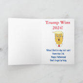 Beängstigende Trump-Wahlkarte Feiertagskarte (Innenseite)