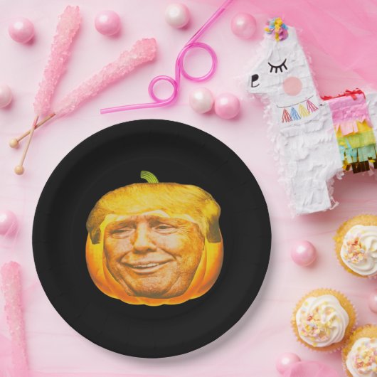 Beängstigende Trumpkin Pumpkin Halloween-Party Des Pappteller (Party)