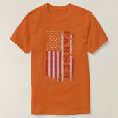 Beängstigende US-Flag-Bauer Patriotic Vierte Ju T-Shirt (Design vorne)