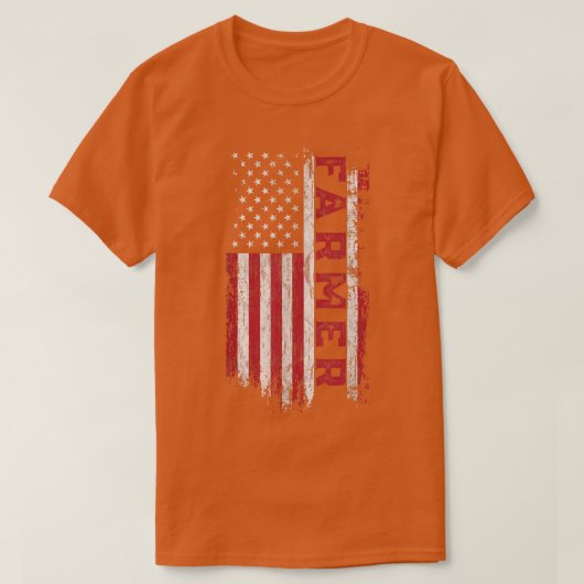 Beängstigende US-Flag-Bauer Patriotic Vierte Ju T-Shirt (Design vorne)