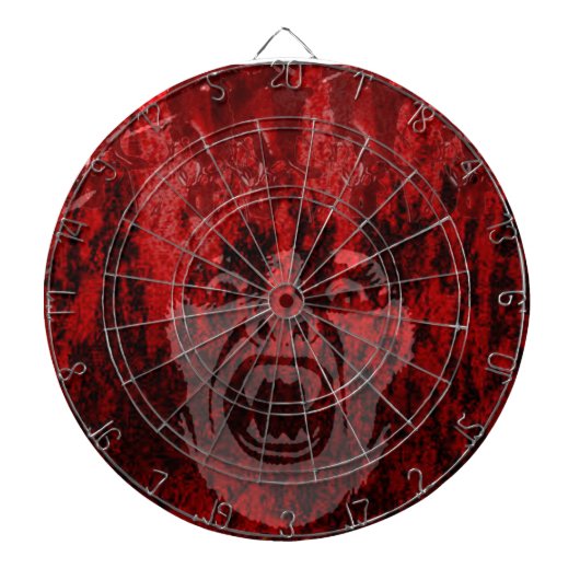 Beängstigende Vampir Lady in Blood Dartboard Dartscheibe (vorne)