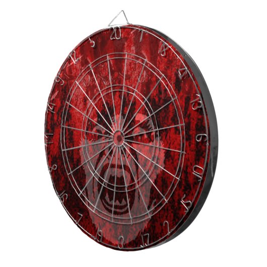 Beängstigende Vampir Lady in Blood Dartboard Dartscheibe (Vorderseite rechts)
