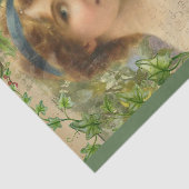 Beängstigende Viktorianische Frau im Garten Seidenpapier (Ausschnitt)