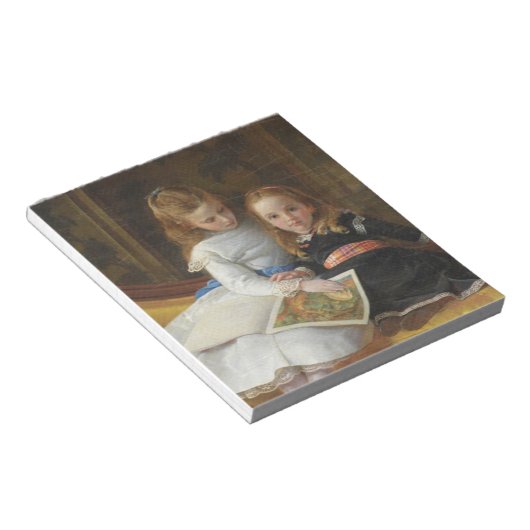 Beängstigende Viktorianischen zwei junge Mädchen Notizblock (angewinkelt)