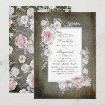 Beängstigende Vintage Blumenhochzeit