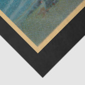 Beängstigende Vintage Halloween-Hexe auf Broomstic Seidenpapier (Ausschnitt)