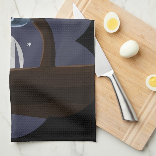 beängstigende Weihnachtskeule Geschirrtuch (Viertel Falte)