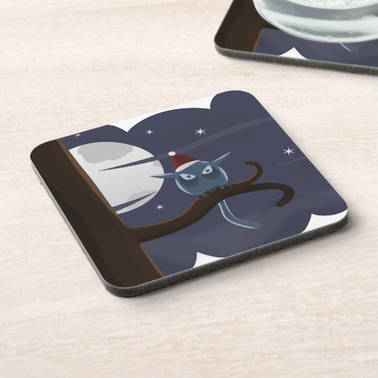 beängstigende Weihnachtskeule Getränkeuntersetzer (Linke Seite)