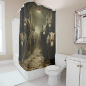 Beängstigende Wölfe Duschvorhang (Beispiel)