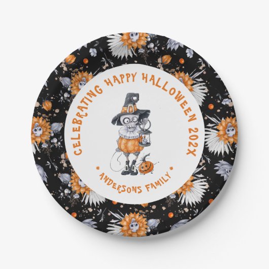 Beängstigende Zeichensatzdarstellung Pappteller (Vorderseite)