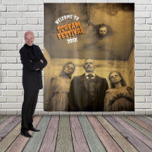 Beängstigende Zombie-Familie Halloween-Hintergrund