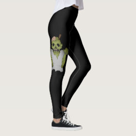 Beängstigende Zombie-Illustration zu Halloween auf Leggings
