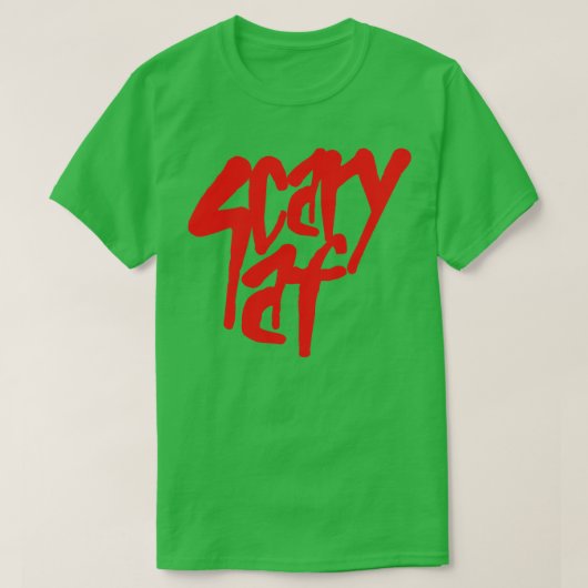 Beängstigender Af-Roter Text T-Shirt (Design vorne)