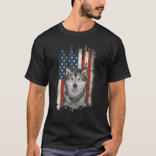 Beängstigender Alaska-Amerikanischer Flaggen Patri T-Shirt