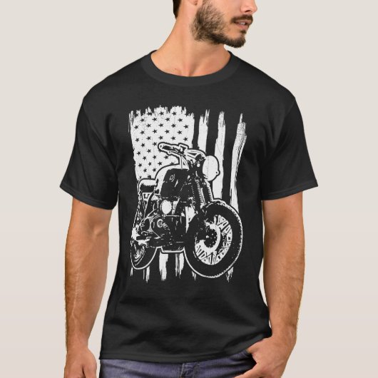 Beängstigender amerikanischer Motorradfahrer T-Shirt (Vorderseite)