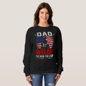 Beängstigender amerikanischer Vater unter der Flag Sweatshirt (Vorne ganz)