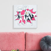 Beängstigender Batman und Robin Handshake Leinwanddruck (Insitu (Wohnzimmer))