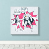 Beängstigender Batman und Robin Handshake Leinwanddruck (Insitu (Holzboden))