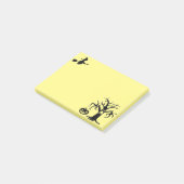 Beängstigender Baum, Hexe und Kürbis Post-it Klebezettel (angewinkelt)
