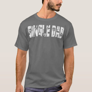Beängstigender Best Single Vater je Gitarre Lover T-Shirt