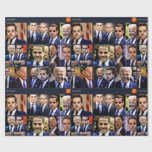 Beängstigender Biden Geschenkpapier (Flach)