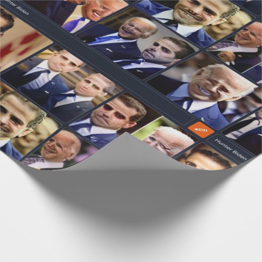 Beängstigender Biden Geschenkpapier (Ecke)