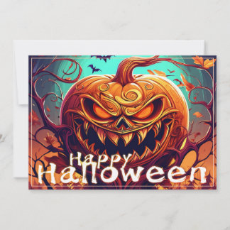 Beängstigender Blick Orange Pumpkin mit Gesichtsau