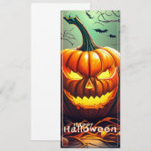 Beängstigender Blick Orange Pumpkin mit Gesichtsau (Vorne/Hinten)