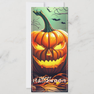 Beängstigender Blick Orange Pumpkin mit Gesichtsau
