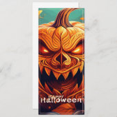 Beängstigender Blick Orange Pumpkin mit Gesichtsau (Vorne/Hinten)