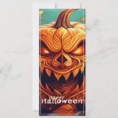 Beängstigender Blick Orange Pumpkin mit Gesichtsau (Vorderseite)