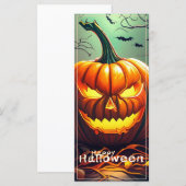 Beängstigender Blick Orange Pumpkin mit Gesichtsau (Vorne/Hinten)