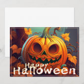 Beängstigender Blick Orange Pumpkin mit Gesichtsau (Vorne/Hinten)