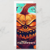 Beängstigender Blick Orange Pumpkin mit Gesichtsau (Vorne/Hinten)