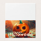 Beängstigender Blick Orange Pumpkin mit Gesichtsau (Außenseite Aufgefaltet)