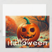 Beängstigender Blick Orange Pumpkin mit Gesichtsau (Vorne/Hinten)