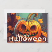 Beängstigender Blick Orange Pumpkin mit Gesichtsau (Vorderseite)