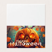 Beängstigender Blick Orange Pumpkin mit Gesichtsau (Außenseite Aufgefaltet)