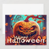 Beängstigender Blick Orange Pumpkin mit Gesichtsau (Vorne/Hinten)