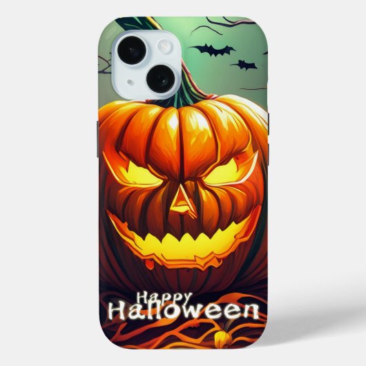 Beängstigender Blick Orange Pumpkin mit Gesichtsau Case-Mate iPhone Hülle (Rückseite)