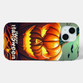 Beängstigender Blick Orange Pumpkin mit Gesichtsau Case-Mate iPhone Hülle (Rückseite (Horizontal))