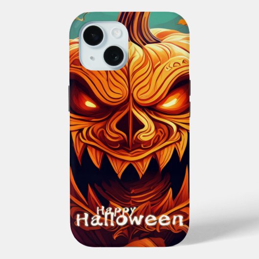 Beängstigender Blick Orange Pumpkin mit Gesichtsau Case-Mate iPhone Hülle (Rückseite)