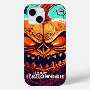 Beängstigender Blick Orange Pumpkin mit Gesichtsau Case-Mate iPhone Hülle