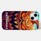 Beängstigender Blick Orange Pumpkin mit Gesichtsau Case-Mate iPhone Hülle (Rückseite (Horizontal))