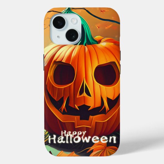 Beängstigender Blick Orange Pumpkin mit Gesichtsau Case-Mate iPhone Hülle (Rückseite)