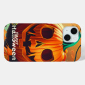 Beängstigender Blick Orange Pumpkin mit Gesichtsau Case-Mate iPhone Hülle (Rückseite (Horizontal))