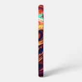 Beängstigender Blick Orange Pumpkin mit Gesichtsau Samsung Galaxy Hülle (Linke Seite)