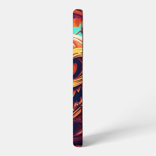 Beängstigender Blick Orange Pumpkin mit Gesichtsau Samsung Galaxy Hülle (Linke Seite)