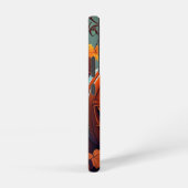 Beängstigender Blick Orange Pumpkin mit Gesichtsau Samsung Galaxy Hülle (Rechte Seite)