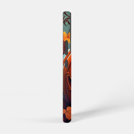 Beängstigender Blick Orange Pumpkin mit Gesichtsau Samsung Galaxy Hülle (Rechte Seite)